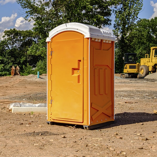 how often are the portable restrooms cleaned and serviced during a rental period in Wyeville